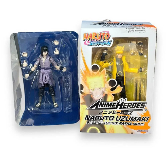 Lot of 2 Naruto Anime Heroes Naruto Uzumaki Sage of Six Paths Action Figure - Picture 1 of 5